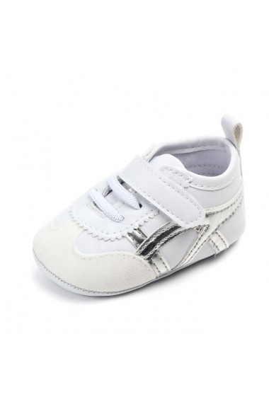 Pantofi sport bebelusi Superbebeshoes cu argintiu MDD2065-5-Alb