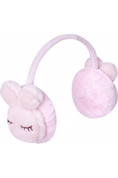 Bentita roz din blanita cu protectie pentru urechi - Urechiuse