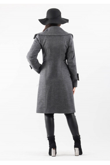 Palton midi cu guler maxi ascutit