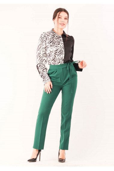 Pantalon casual cu dunga in fata si in spate