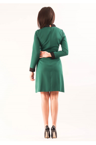 Rochie tip A cu guler stei accesorizat cu nasturi