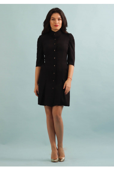 Rochie in pliuri cu nasturi