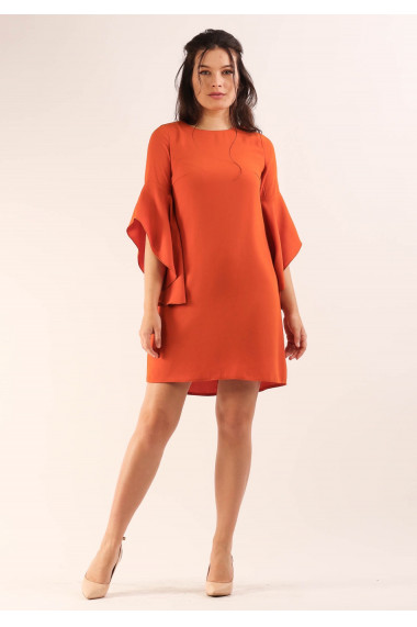 Rochie casual cu volan maxi