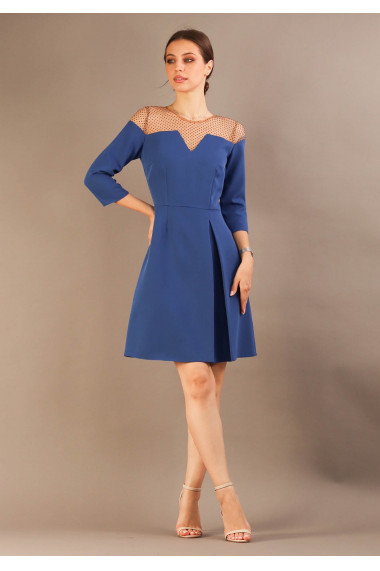 Rochie evazata cu pliu