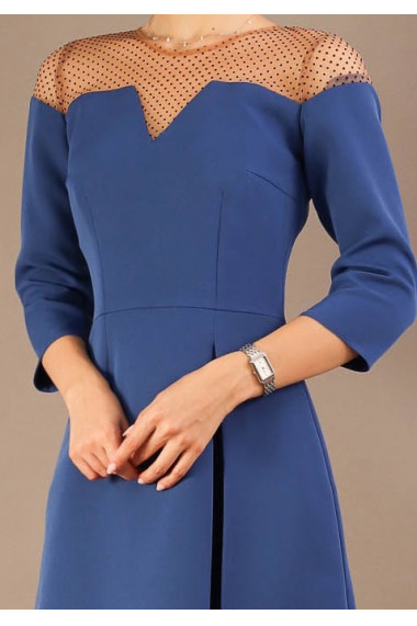 Rochie evazata cu pliu