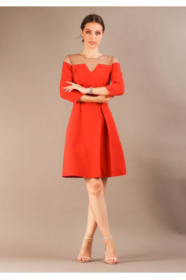 Rochie evazata cu pliu