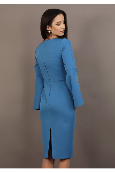 Rochie conica cu nasturi decorativi