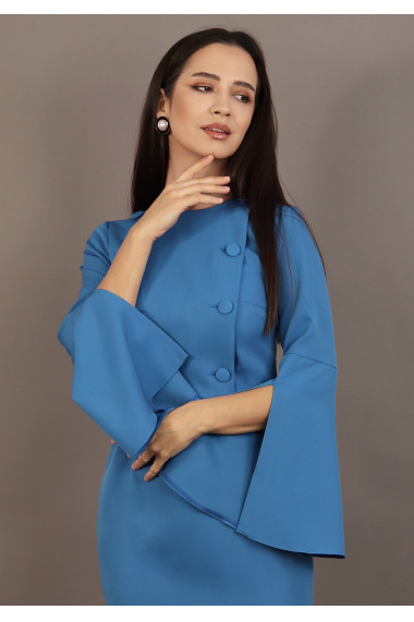Rochie conica cu nasturi decorativi