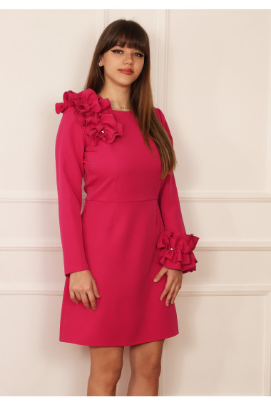 Rochie evazata cu volane detasabile