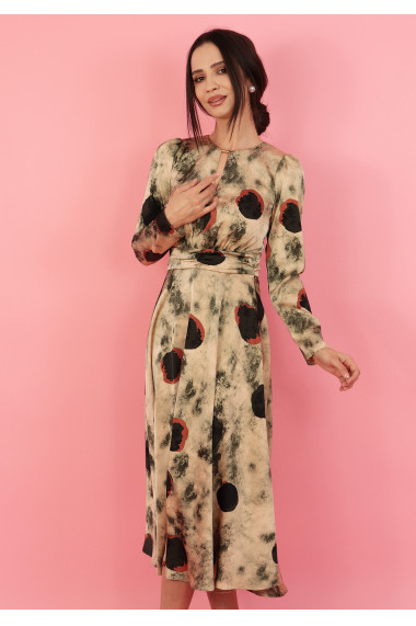 Rochie clos cu imprimeu satinat