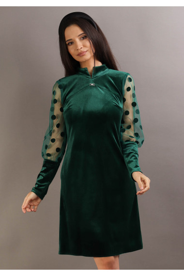 Rochie evazata din catifea