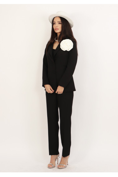 Pantalon conic cu pliuri