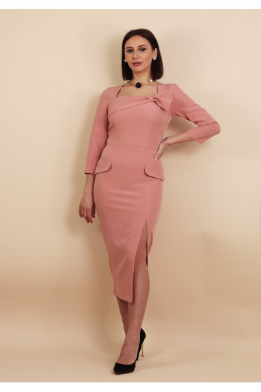 Rochie conica cu funda la bust