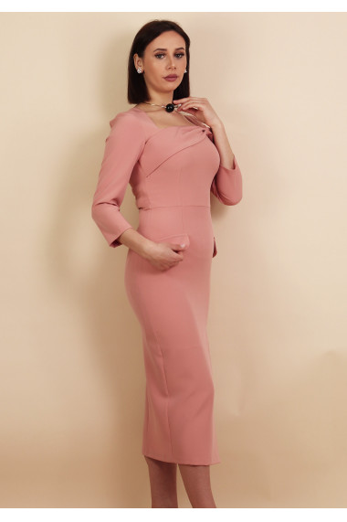 Rochie conica cu funda la bust