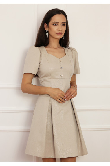 Rochie evazata din brocard