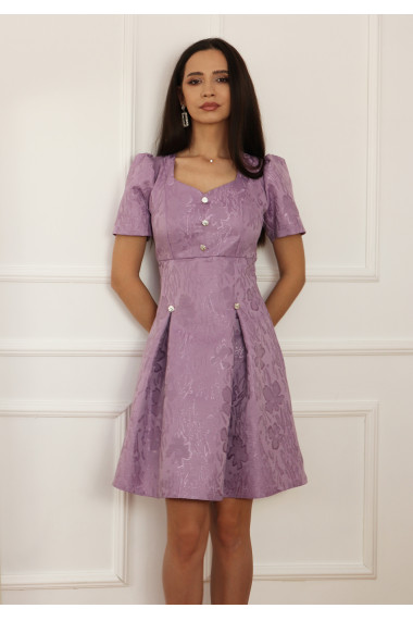 Rochie evazata din brocard