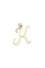 Pandantiv stilizat placat cu aur litera K
