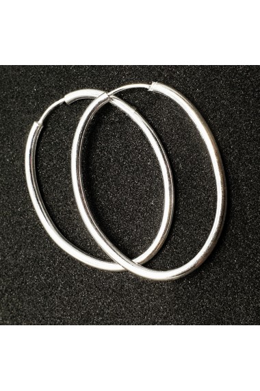 Creole ovale 5 cm din argint Silver