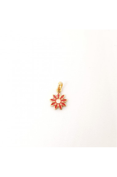 Pandantiv discret in forma de floare placat cu aur Red