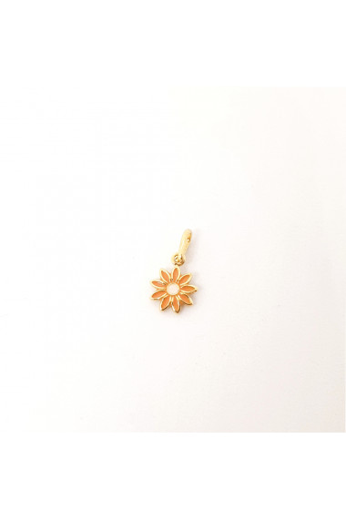 Pandantiv discret in forma de floare placat cu aur Orange