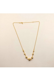 Colier placat cu aur Gold Pearls - reglabil 45-50 cm