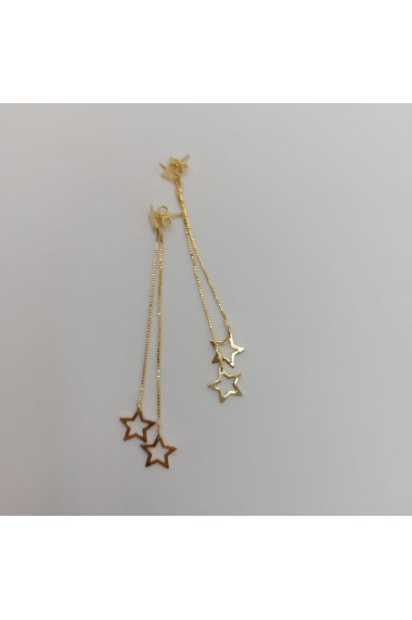 Cercei placati cu aur Night Stars - 7 cm