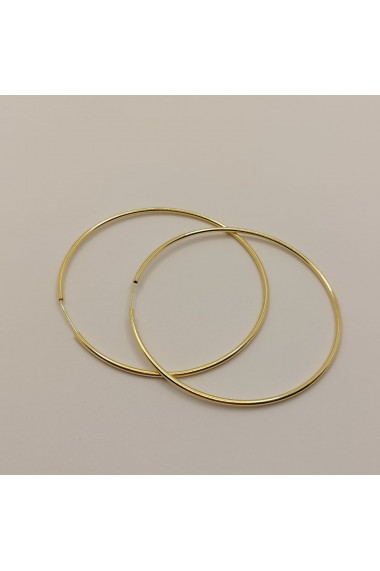 Cercei rotunzi placati cu aur Bold Circles - diametru 7 cm
