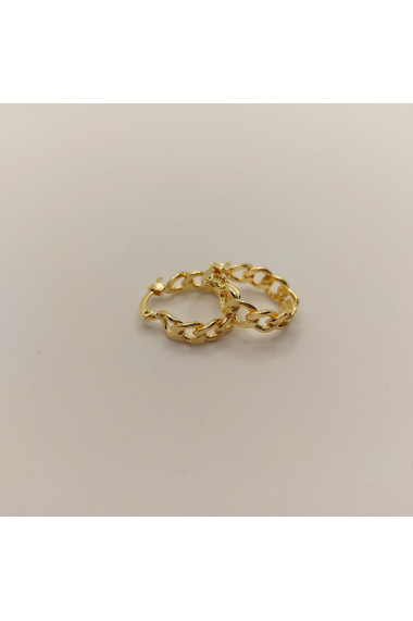 Cercei rotunzi placati cu aur Braid - diametru 1 5 cm