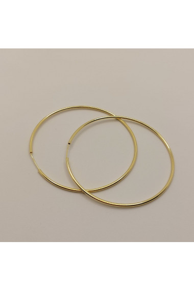 Cercei rotunzi placati cu aur Bold Circles - diametru 7 cm