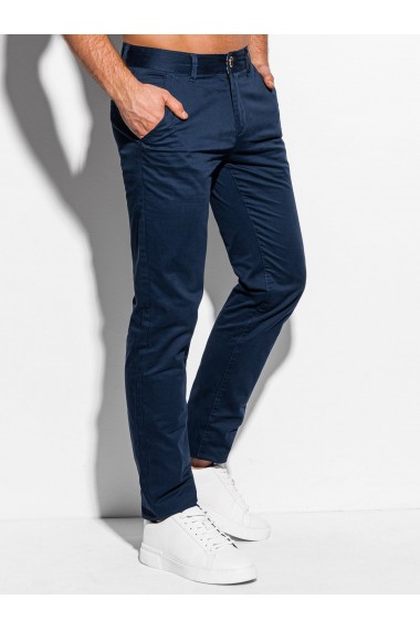 Pantaloni casual barbati P985 - bleumarin