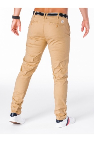 Pantaloni pentru barbati bej slim fit casual elastici  p156