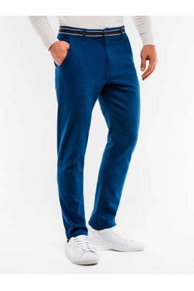 Pantaloni barbati casual slim fit P156 albastru