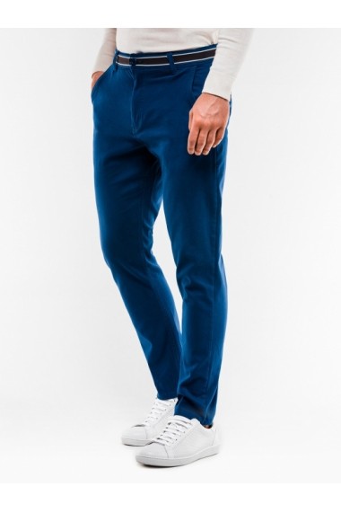 Pantaloni barbati casual slim fit P156 albastru