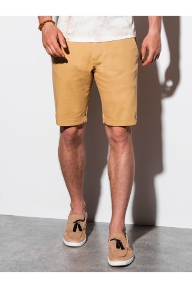 Pantaloni scurti premium barbati W243 - bej-inchis