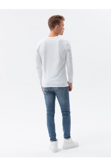 Bluza simpla cu maneca lunga barbati L135 - alb