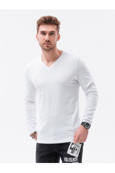 Bluza simpla cu maneca lunga barbati L136 - alb