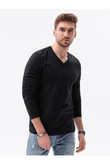Bluza simpla cu maneca lunga barbati L136 - negru