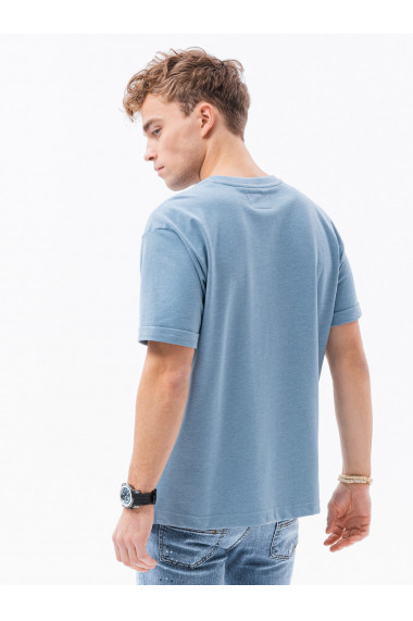Tricou cu imprimeu pentru barbati S1371 - albastru