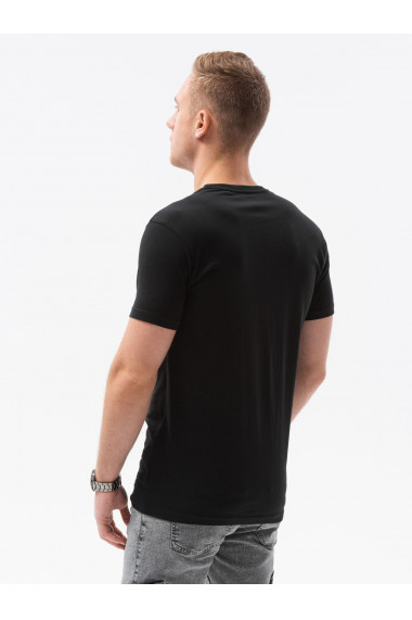 Tricou cu imprimeu pentru barbati S1434 V-4B- negru