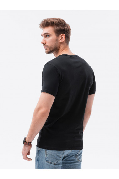 Tricou cu imprimeu pentru barbati S1434 V-24C- negru