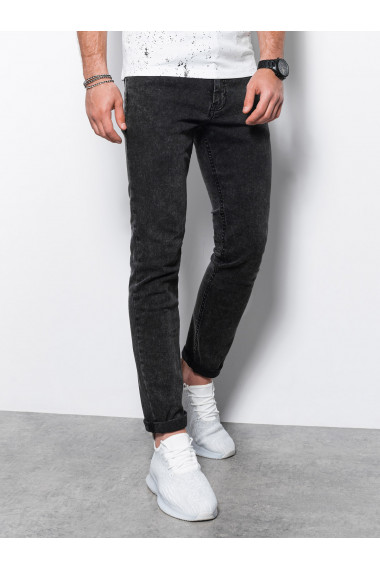 Pantaloni tip barbati SKINNY FIT - negru P1062
