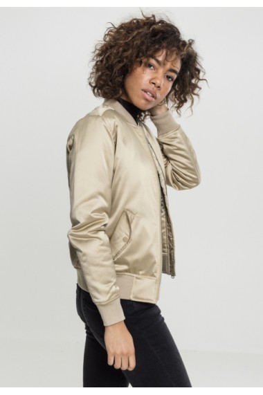 Jacheta bomber aspect satin femei auriu Urban Classics