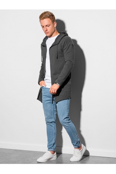 Men s zip-up sweatshirt B1189 - dark grey