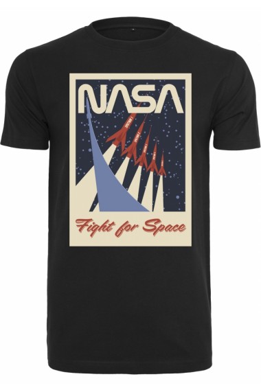 Tricou NASA Fight For Space negru Mister Tee