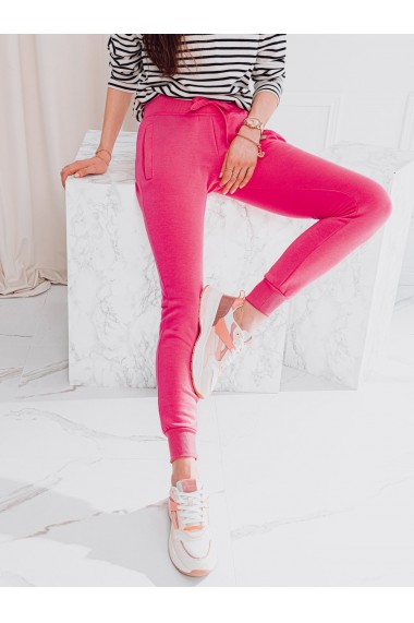 Pantaloni de trening femei PLR001 - roz-inchis