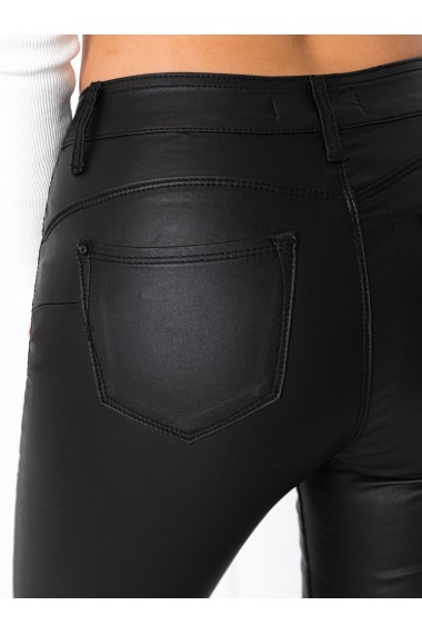 Pantaloni piele femei PLR009 - negru