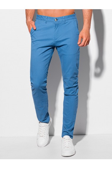 Pantaloni chino barbati P1089 - albastru