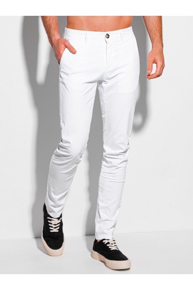 Pantaloni chino barbati P1090 - alb