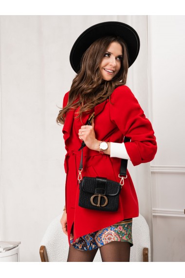 Palton dama CLR010 - rosu