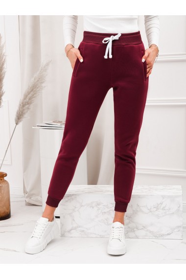 Pantaloni de trening femei PLR070 - bordo